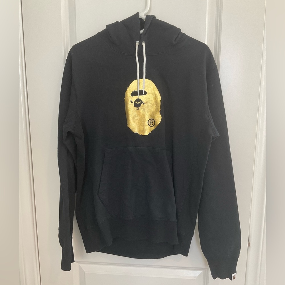 BAPE FOIL APE HEAD PULLOVER HOODIE (XL)